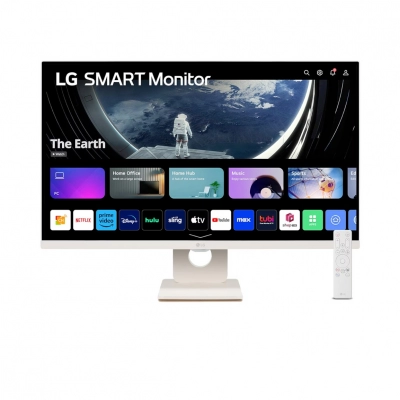 Monitor 27incha LG 27SR50F-W, webOS, FHD, IPS, 60Hz, 250cd/m2, 1000:1, zvučnici, AirPlay 2, Screen Share, Bluetooth, daljinski upravljač, bijeli   - LG