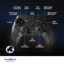 Gamepad NEDIS GGPDW110BK, bežični, USB A, za PC, crni