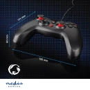 Gamepad NEDIS GGPD110BK, žični, USB, za PC, crni