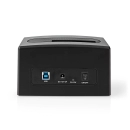 HDD Dock NEDIS HDDUSB3210BK, 2.5incha/3.5incha SATA, USB 3.2, do 8TB, crni