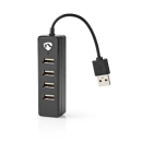 USB HUB NEDIS UHUBU2420BK, USB A na 4x USB A, crni