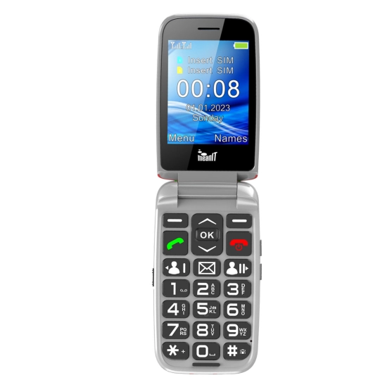 Mobitel MEANIT Senior Flip Max, crveni Mobitel MEANIT Senior Flip Max, crveni
