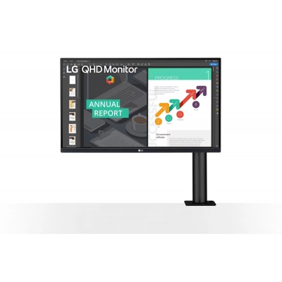 Monitor 27incha LG Ergo 27QN880P, QHD, IPS, 75Hz, 5ms, 350cd/m2, 1000:1, USB-C, pivot, crni   - Monitori