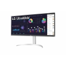 Monitor 34incha LG 34WQ650, 34WQ650-W.AEU, FHD, IPS, 100Hz, 5ms, 400cd/m2, 1000:1, USB-C, zvučnici, srebrno bijeli