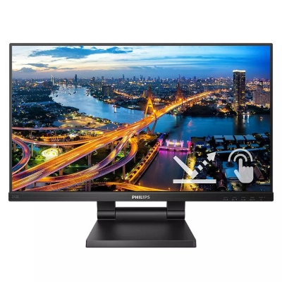 Monitor 23.8incha PHILIPS SmoothTouch 242B1TC, FHD, IPS, 75Hz, 4ms, 250cd/m2, 1000:1, 4x USB A 3.2, zvučnici, Touch, crni   - Monitori