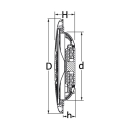 Zvučnik OSCULATI Dual cone ultra slim, 5.25incha, 2x 40W, bijeli