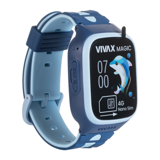 Pametni sportski sat VIVAX Magic 4G, GPS, SIM, SOS, IPX7, SE Tracker, plavi