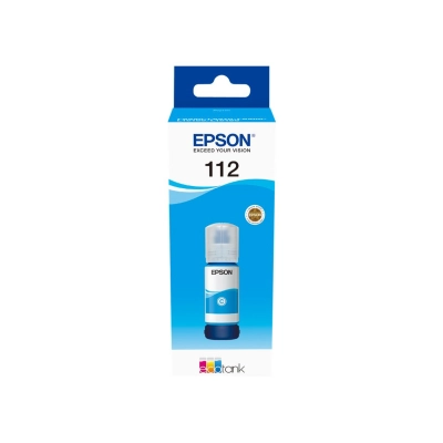 Tinta EPSON 112, cijan, za EcoTank L11160/L15150/L15160/L6460/L6490/L6550/L6570/L6580/EcoTank Pro L15180   - Epson