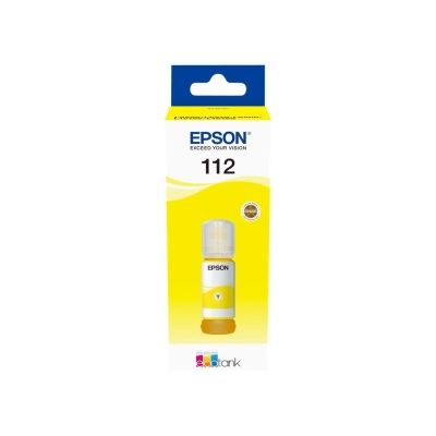 Tinta EPSON 112, žuta, za EcoTank L11160/L15150/L15160/L6460/L6490/L6550/L6570/L6580/EcoTank Pro L15180   - Tinte