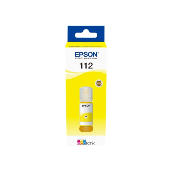 Tinta EPSON 112, žuta, za EcoTank L11160/L15150/L15160/L6460/L6490/L6550/L6570/L6580/EcoTank Pro L15180