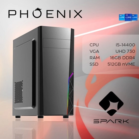 Računalo office PHOENIX SPARK Y-165, Intel i5-14400, 16GB, 512GB SSD, NoOS