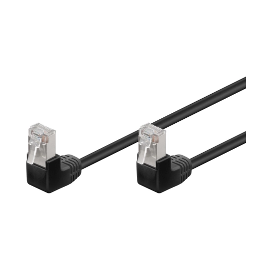 Kabel GOOBAY 96079, Patch, CAT 5e F/UTP, 2x kutni, crni, 2m Kabel GOOBAY 96079, Patch, CAT 5e F/UTP, 2x kutni, crni, 2m