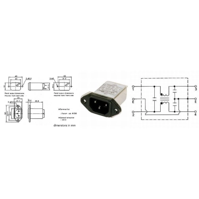 FILTER MREŽNI 220V/6A    - Konektori