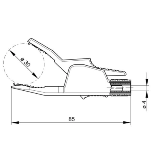 Krokodil HIRSCH. AK2B2540 CRNI