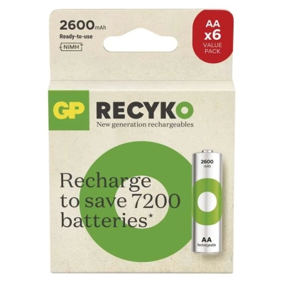 Baterija NI-MH Ready2use AA 2.6 Ah 6 komada, GP ReCyko   - Punjive baterije