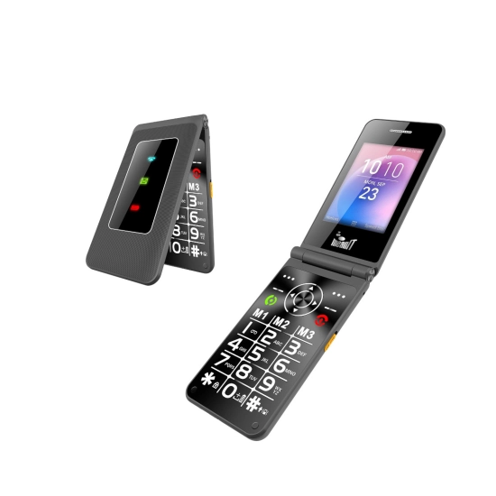 Mobitel MEANIT Flip XXL, sivi Mobitel MEANIT Flip XXL, sivi