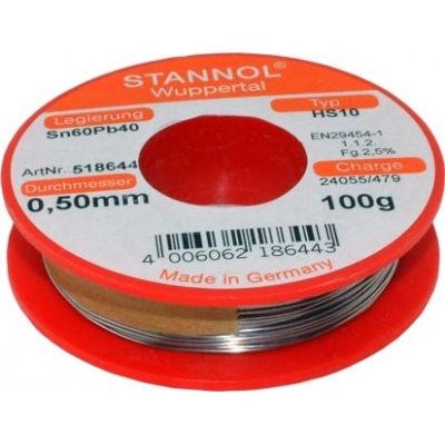 TINOL 100 g 0,50mm, Stannol 640015   - Lemni pribor