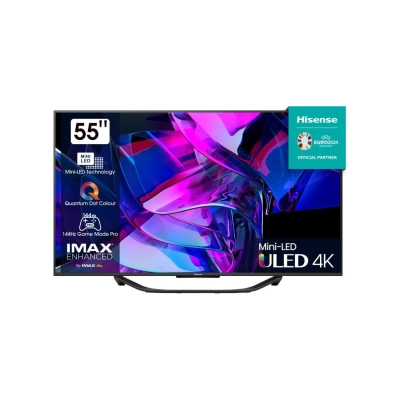 Televizor LED 55incha HISENSE 55U7KQ, ULED/Mini LED, Smart, 4K UHD, DVB-T2/T/C/S2/S, HDMI, Wi-Fi, USB, Game mode 144Hz, energetski razred F   - Televizori