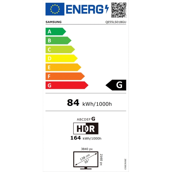 Televizor QLED 55incha SAMSUNG QE55LS01BGUXXH, Smart TV, 4K UHD, DVB-T2/C/S2, HDMI, Wi-Fi, USB, energetski razred G