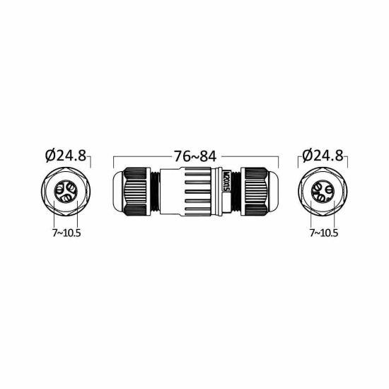 Uvodnica kabela PG7 Braytron BT42-09000 crni IP67 