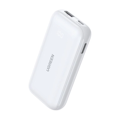 Prijenosno napajanje powerbank UGREEN, 10.000 mAh, Fast Charging, USB-C, Power Delivery do 30W, bijeli   - Powerbank