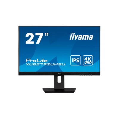 Monitor 27incha IIYAMA XUB2792UHSU-B5, UHD, IPS, 60Hz, 4ms, 350cd/m2, 1000:1, 2x USB, pivot, zvučnici, crni   - IIYAMA