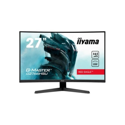 Monitor 27incha IIYAMA G2766HSU-B1, FHD, VA, 165Hz, 1ms, 250cd/m2, 3000:1, 2x USB, zakrivljeni, zvučnici, crni   - IIYAMA