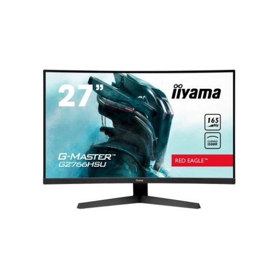 Monitor 27incha IIYAMA G2766HSU-B1, FHD, VA, 165Hz, 1ms, 250cd/m2, 3000:1, 2x USB, zakrivljeni, zvučnici, crni