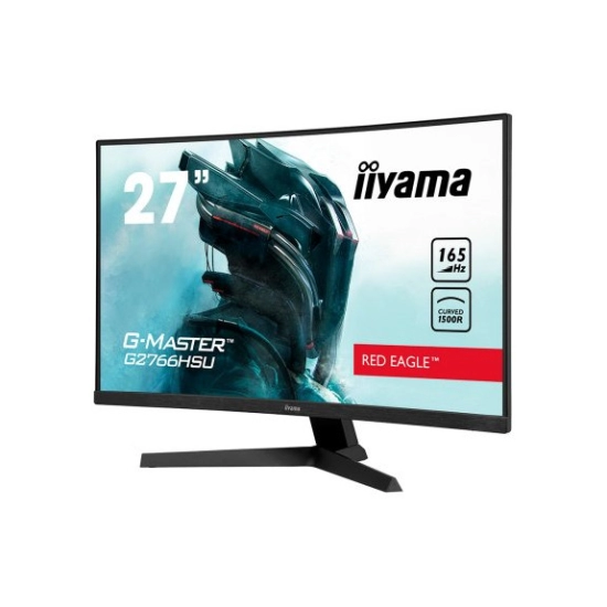 Monitor 27incha IIYAMA G2766HSU-B1, FHD, VA, 165Hz, 1ms, 250cd/m2, 3000:1, 2x USB, zakrivljeni, zvučnici, crni