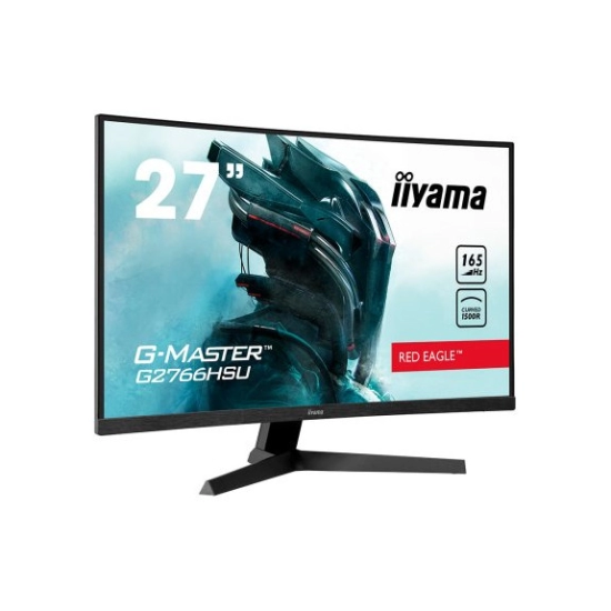 Monitor 27incha IIYAMA G2766HSU-B1, FHD, VA, 165Hz, 1ms, 250cd/m2, 3000:1, 2x USB, zakrivljeni, zvučnici, crni