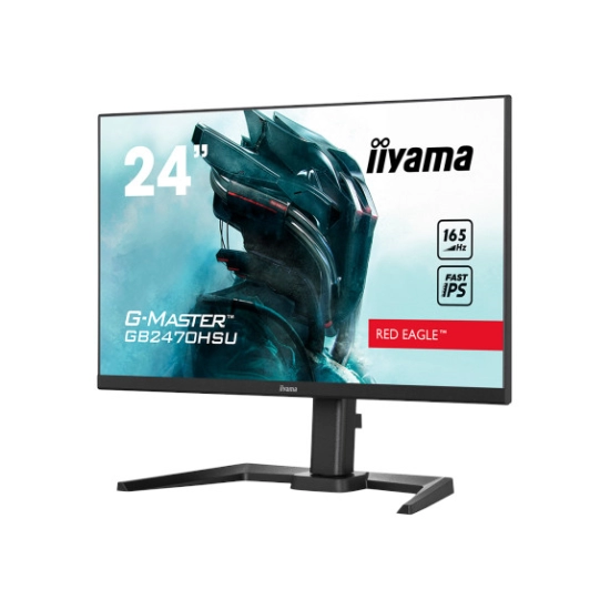 Monitor 24incha IIYAMA GB2470HSU-B5, FHD, IPS, 165Hz, 0.8ms, 250cd/m2, 1100:1, 2x USB, pivot, zvučnici, crni