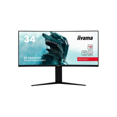 Monitor 34incha IIYAMA GCB3480WQSU-B1, UWQHD, VA, 180Hz, 0.4ms, 420cd/m2, 4000:1, 2x USB, zakrivljeni, zvučnici, crni   - IIYAMA