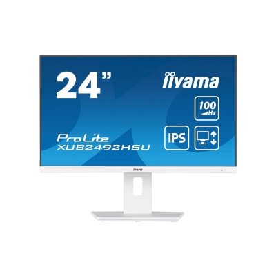 Monitor 24incha IIYAMA XUB2492HSU-B6, XUB2492HSU-W6, FHD, IPS, 100Hz, 0.4ms, 250cd/m2, 1300:1, 2x USB, pivot, zvučnici, crni   - IIYAMA