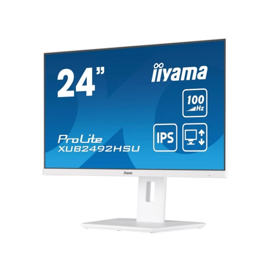 Monitor 24incha IIYAMA XUB2492HSU-B6, XUB2492HSU-W6, FHD, IPS, 100Hz, 0.4ms, 250cd/m2, 1300:1, 2x USB, pivot, zvučnici, crni