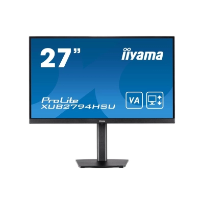 Monitor 27incha IIYAMA XUB2794HSU-B6, FHD, VA, 100Hz, 1ms, 250cd/m2, 4000:1, 2x USB, pivot, zvučnici, crni   - IIYAMA