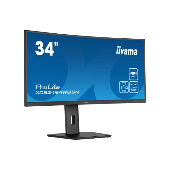 Monitor 34incha IIYAMA XCB3494WQSN-B5, UWQHD, VA, 120Hz, 4ms, 300cd/m2, 3000:1, 3x USB, RJ45, zvučnici, crni