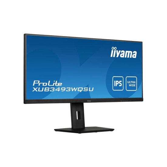 Monitor 34incha IIYAMA XUB3493WQSU-B5, UWQHD, IPS, 75Hz, 4ms, 400cd/m2, 1000:1, 2x USB, zvučnici, crni