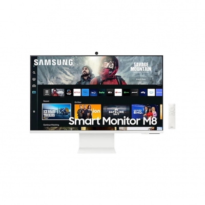 Monitor 27incha SAMSUNG Smart M80C LS27CM801UUXDU, UHD, VA, 60Hz, 4ms, 400cd/m2, 3000:1, USB-C, 2x USB, zvučnici, bijeli   - MONITORI I OPREMA