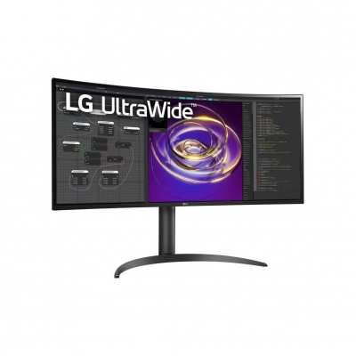 Monitor 34incha LG 34WP85CP, UWQHD, IPS, 60Hz, 5ms, 300cd/m2, 1000:1, USB-C, 2x USB, zakrivljeni, zvučnici, crni   - Monitori