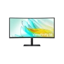 Monitor 34incha SAMSUNG ViewFinity S6 LS34C652UAUXEN, WQHD, VA, 100Hz, 5ms, 350cd/m2, 3000:1, USB-C, zakrivljeni, zvučnici, crni