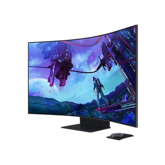 Monitor 55incha SAMSUNG Odyssey Ark 2. gen. LS55CG970NUXDU, UHD, VA, 165Hz, 1ms, 600cd/m2, 1000:1, 2x USB A, pivot, zakrivljeni, zvučnici, crni