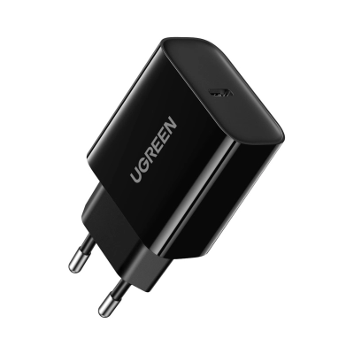 Kućni punjač UGREEN, 20W, USB-C PD, QC 4.0, crni   - Punjači za smartphone