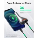 Auto punjač UGREEN, 84W, USB C, USB A, PD, QC 4.0, srebrni