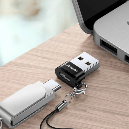 Adapter UGREEN, USB A 2.0 (M) na USB C (Ž), crni Adapter UGREEN, USB A 2.0 (M) na USB C (Ž), crni