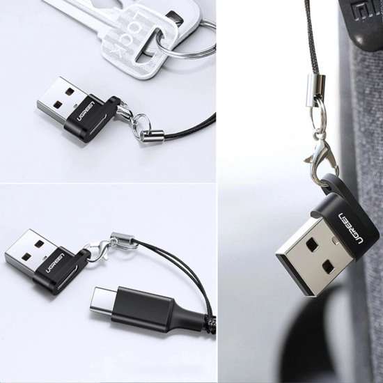 Adapter UGREEN, USB A 2.0 (M) na USB C (Ž), crni Adapter UGREEN, USB A 2.0 (M) na USB C (Ž), crni