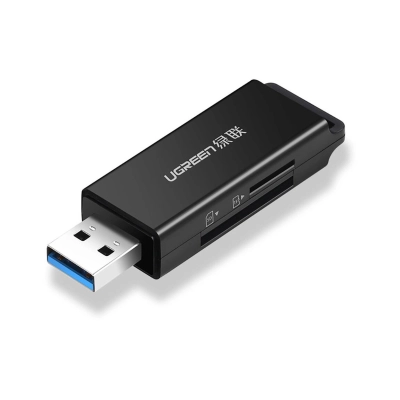 Čitač memorijskih kartica UGREEN, USB A 3.0, TF/mciroSD/SD kartice, crni   - Čitači i adapteri