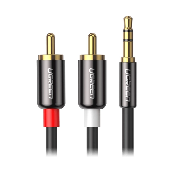 Kabel UGREEN, 3.5mm (M) na 2xRCA (M), pozlaćeni, 1m Kabel UGREEN, 3.5mm (M) na 2xRCA (M), pozlaćeni, 1m