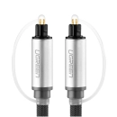 Kabel UGREEN Toslink Optical Audio, 3m, pleteni, sivi