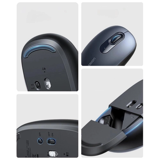 Miš UGREEN, bežični, USB A, plavi Miš UGREEN, bežični, USB A, plavi