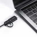USB HUB UGREEN, USB C/A 3.0, 4-portni, crni, 1m